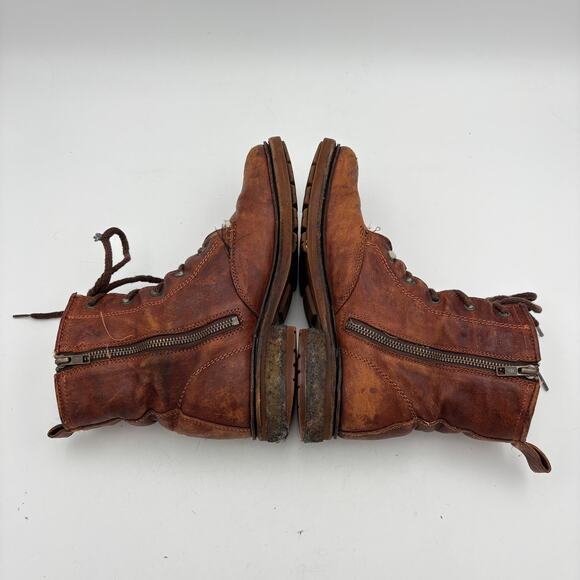 Frye Valerie Shearling Lined Lace Up Combat Boots Women's 8.5B - Picture 6 of 13